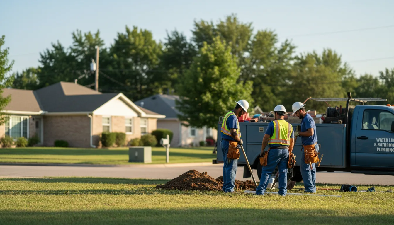 Residential water line and bathroom plumbing service in Baldwin Place, NY